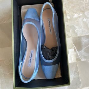 About Adrianne Mina mesh ballerinas in Malibu